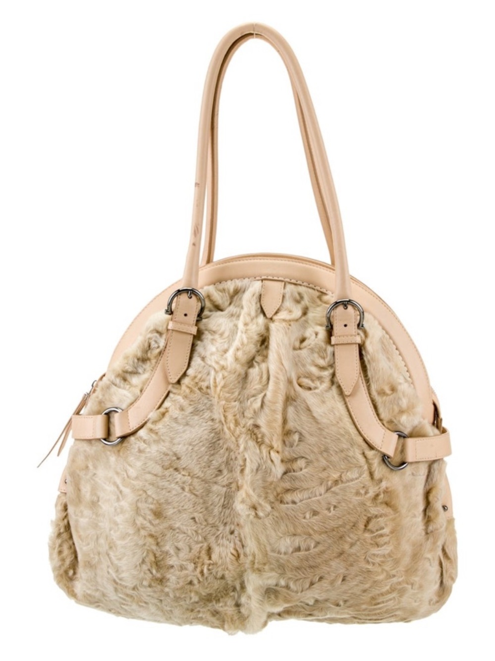 Salvatore Ferragamo Llama/Leather Puff Bag, vintage 2006